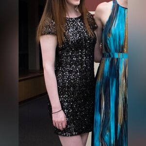 Elegant Black Sequin Dress